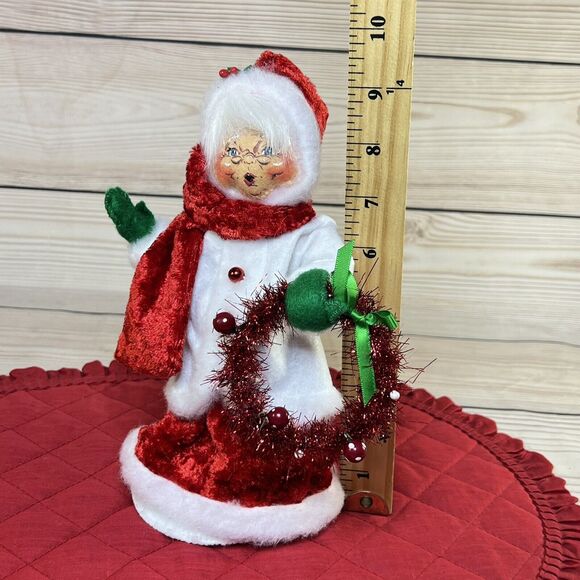 Annalee 2014 Merry Mint Mrs Santa Claus 9” Doll Christmas Wreath w/Tags - 400114 - Picture 2 of 12